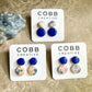 Azure Bloom Round Earrings