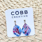 Fragmented Colors Scallop Earrings