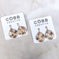 Footballs & Bows Teardrop Earrings