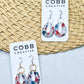 Painted Petal Horseshoe Hook Earrings