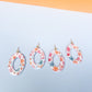 Large Pastel Fall Leaves Earrings