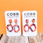 Donut Shaped Fall Leaves Earrings