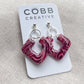 Marbled Wine Drop Earrings