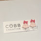 Pink Christmas Tree Stud Earrings