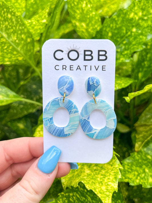 Crystal Cove Donut Earrings