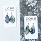 Midnight Marble Teardrop Earrings