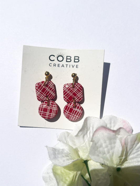 Red Holiday Drop Earrings