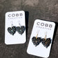 Black Spiderweb Heart Hook Earrings