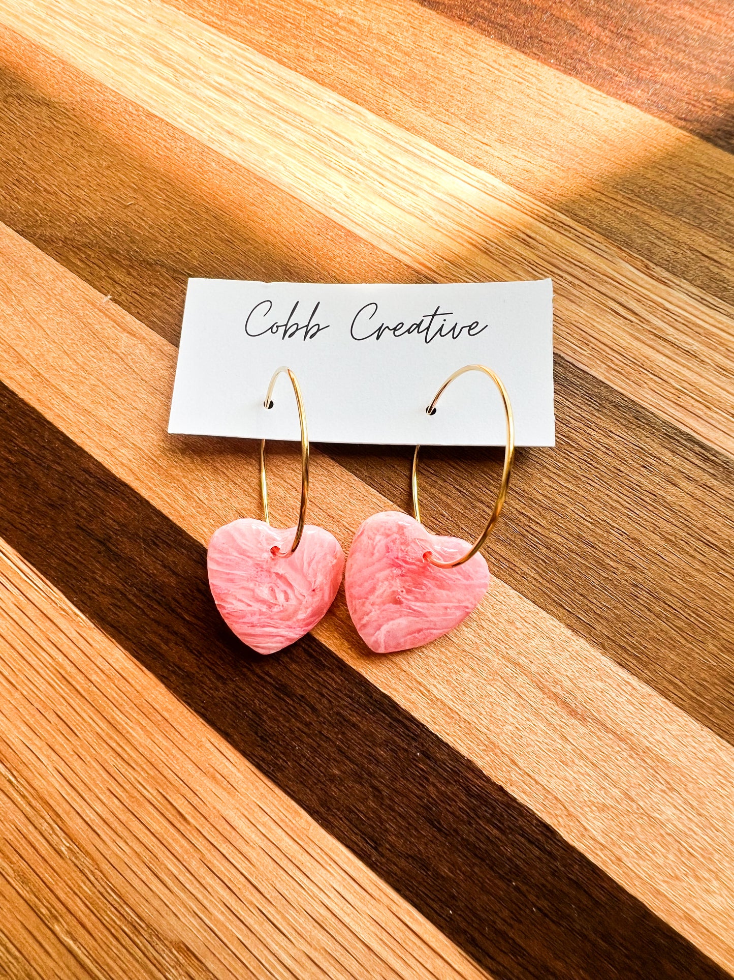 Heart Shaped Box Hoop Earrings