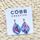 Fragmented Colors Scallop Earrings