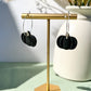 Black Pumpkin Hoop Earrings