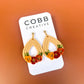 Extruded Teardrop Fall Florals Earrings