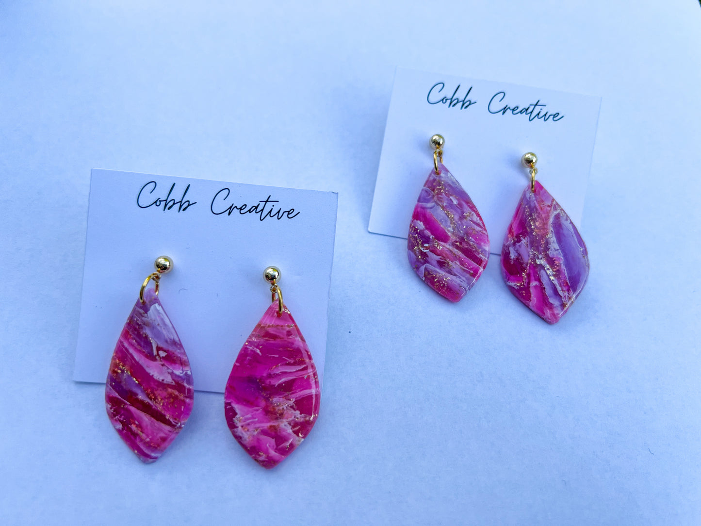 Fuchsia Teardrop Earrings