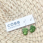 Monstera Leaf Shimmer Earrings