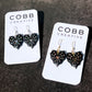 Black Spiderweb Heart Hook Earrings