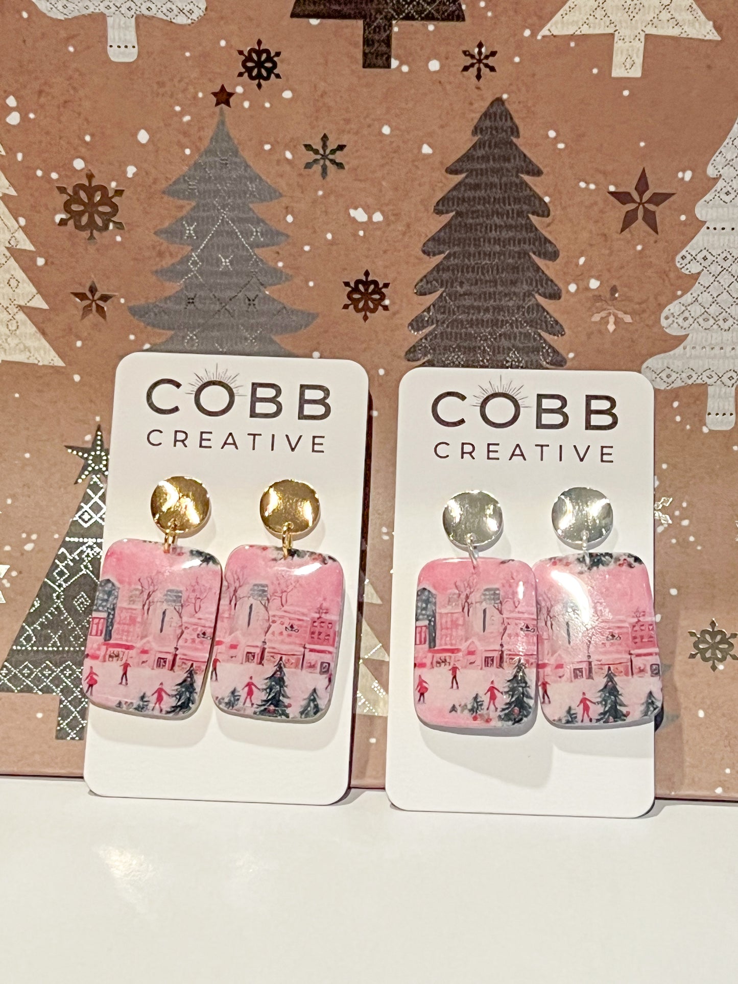 Pink Wonderland Large Earrings