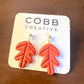 Orange Falling Leaves Earrings