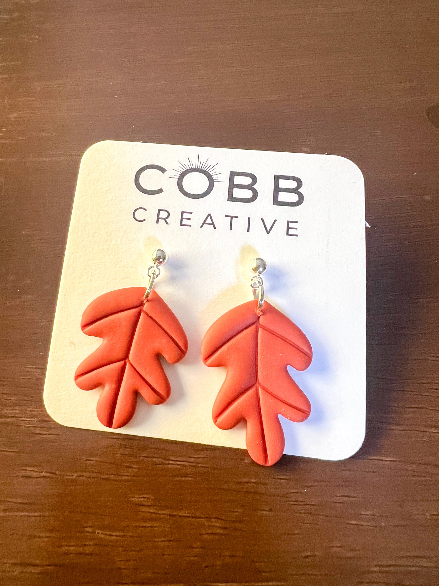 Orange Falling Leaves Earrings