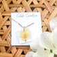 Neutral Square Pressed Flower Necklace