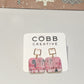 Pink Wonderland Square Earrings
