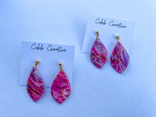 Fuchsia Teardrop Earrings