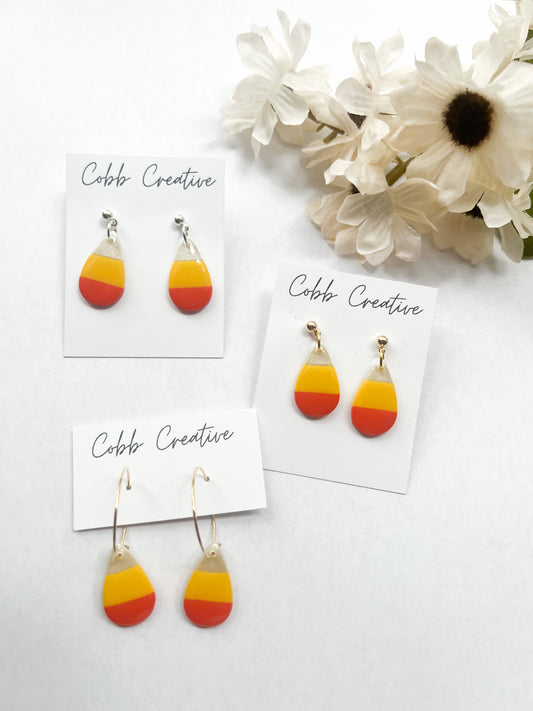 Candy Corn Drop Earrings