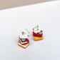 Fall Book Stack Hook Earrings