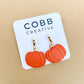 Orange Pumpkin Drop Earrings