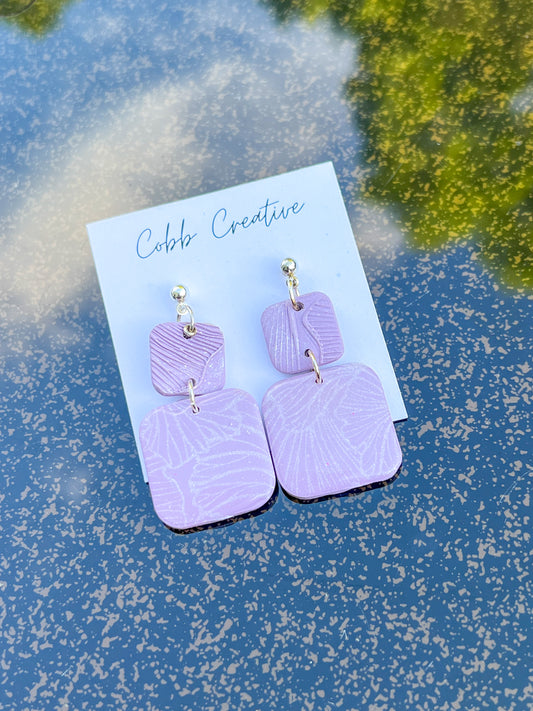 Purple Spring Drop Earrings