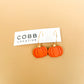 Orange Pumpkin Hoop Earrings