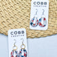 Painted Petal Horseshoe Hook Earrings