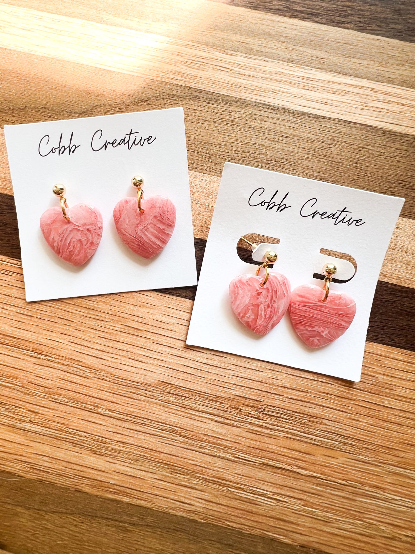 Heart Shaped Box Drop Earrings