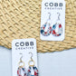 Painted Petal Horseshoe Hook Earrings