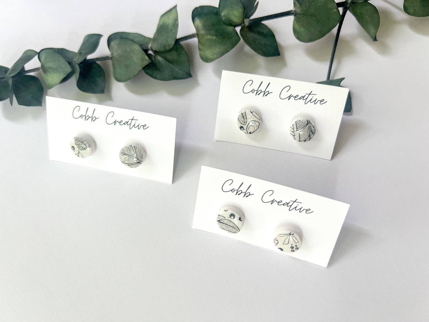 Garden Round Stud Earrings