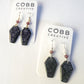 Coffin Crystal Hook Earrings