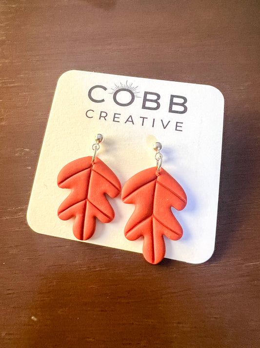 Orange Falling Leaves Earrings