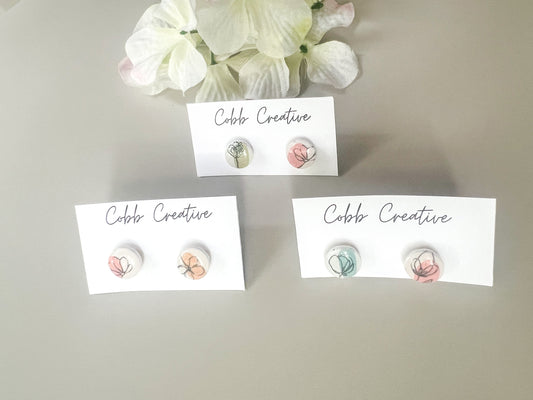 Colorful Garden Small Stud Earrings