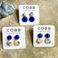 Azure Bloom Round Earrings