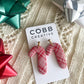 Large Candy Cane Drop Earrings
