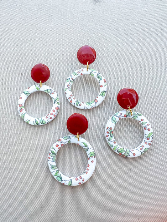 Winterberry Donut Drop Earrings