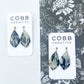 Midnight Marble Teardrop Earrings