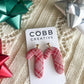 Large Candy Cane Drop Earrings