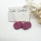 Purple Pumpkin Hoop Earrings