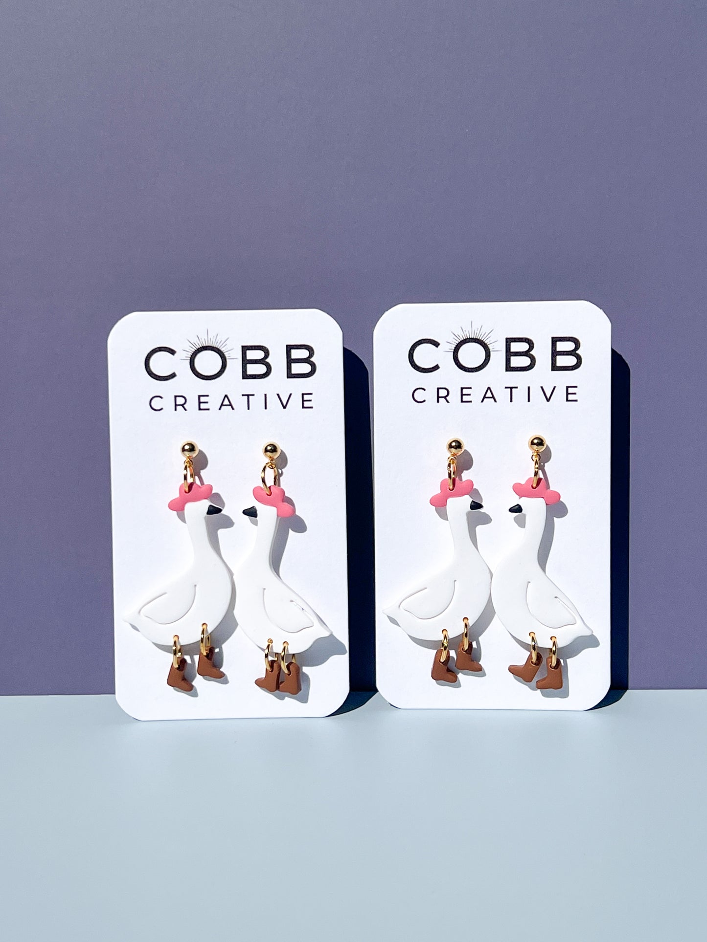 Goose in Boots Earrings