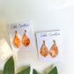 Peach Teardrop Earrings