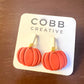 Orange Pumpkin Drop Earrings