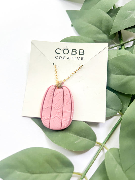 Pink Pumpkin Necklace