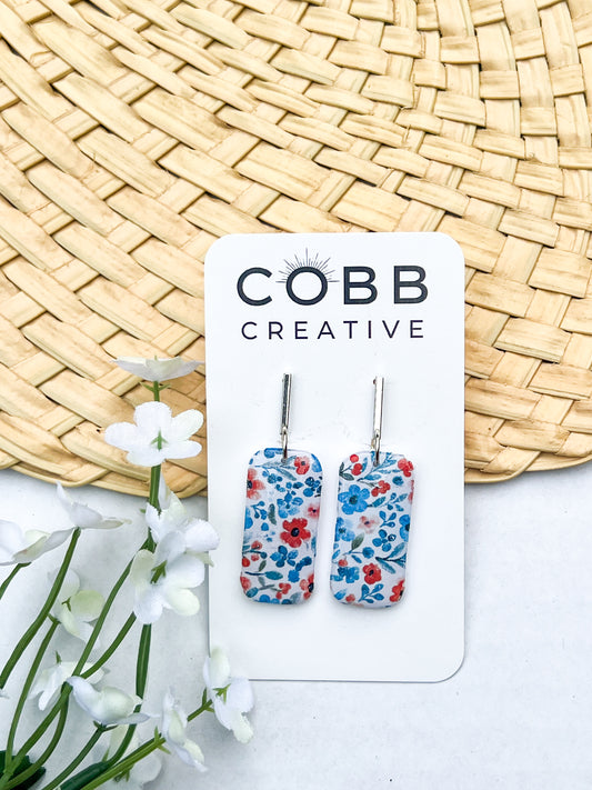 Berry Bloom Drop Earrings