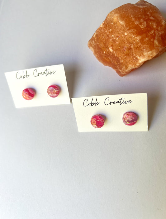 Fuchsia Small Stud Earrings