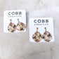 Footballs & Bows Teardrop Earrings